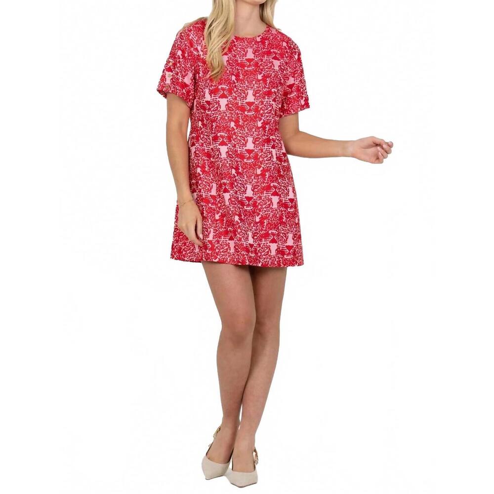 NEW EMILY MCCARTHY royale shift dress in cheeky cheetah